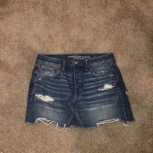 American Eagle Distressed Denim Skirt